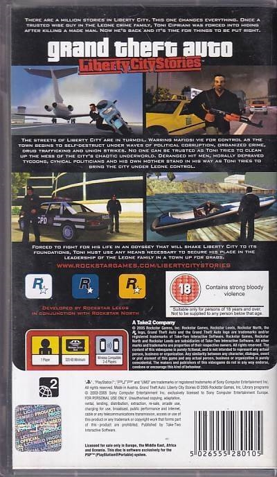 Grand Theft Auto Liberty City Stories - PSP (B Grade) (Genbrug)